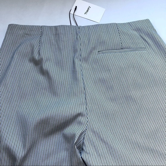 THEORY TREECA STRIPE CROP PANTS Size 6 - Picture 4 of 13